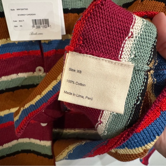 BODE Starkey Multi Particolored Striped Cardigan - Picture 12 of 16